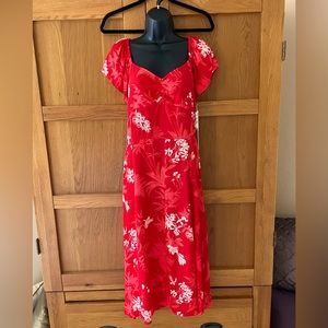 Chelsea28 Lightweight Tropical Midi Dress NWT